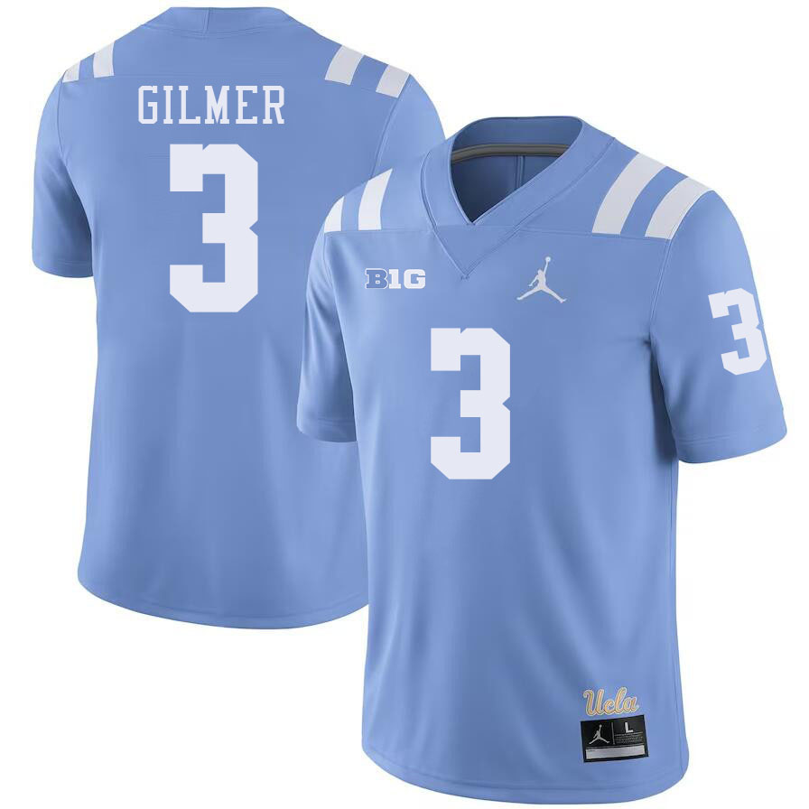 Men #3 Kwazi Gilmer Big 10 Conference College Football Jerseys Stitched-Power Blue